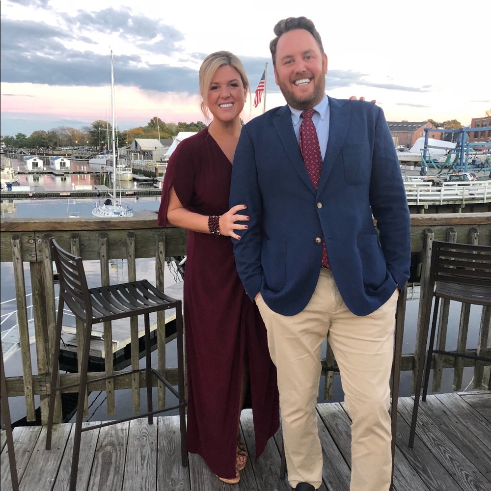 Burgundy bridesmaids dress